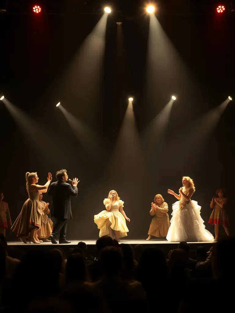 A captivating shot of a theatrical performance featuring local artists, showcasing a blend of music, dance, and drama, reflecting the organization's dedication to multidisciplinary artistic projects.